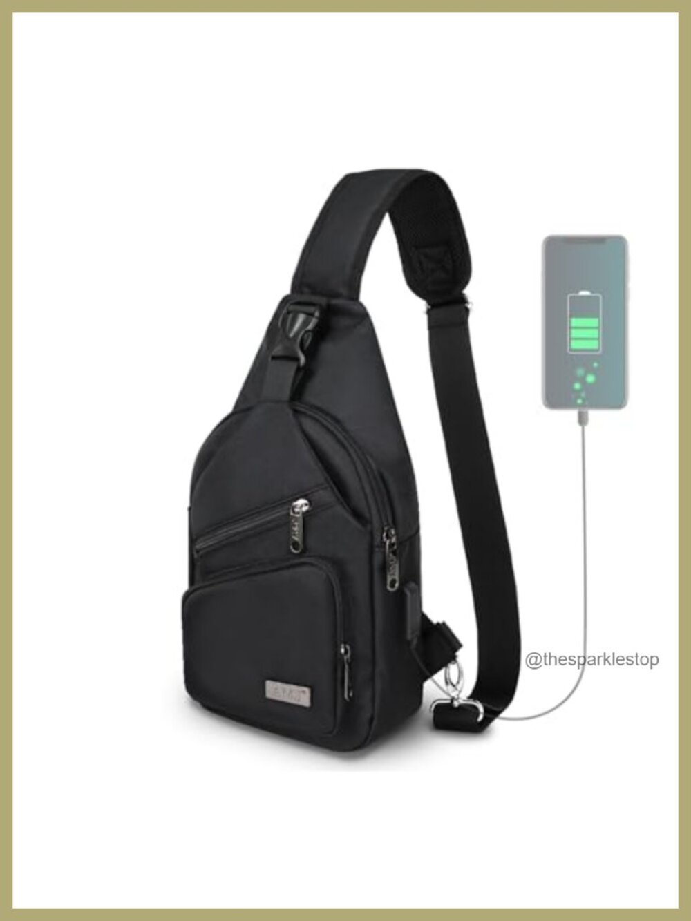 Nylon Crossbody Sling Bag Shoulder Backpack Chest Daypack